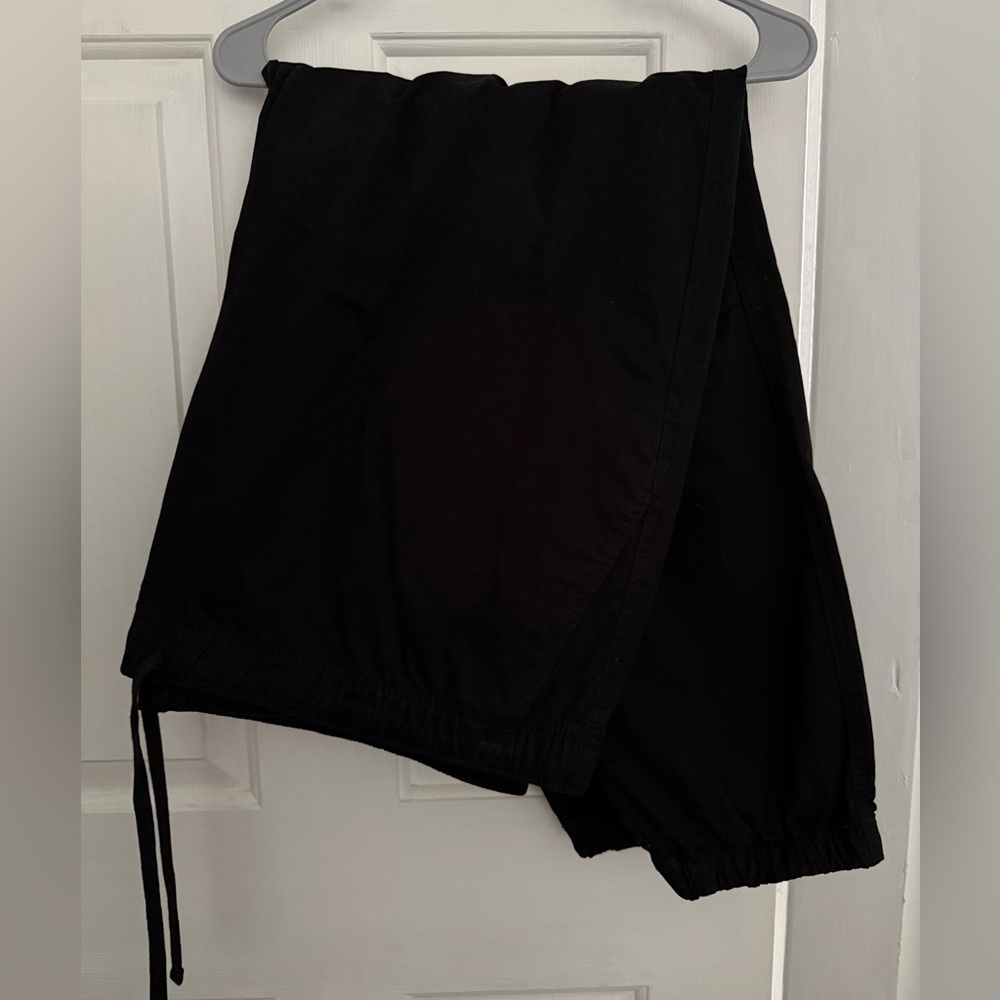 Plus size Black Jogger Pants with Drawstring